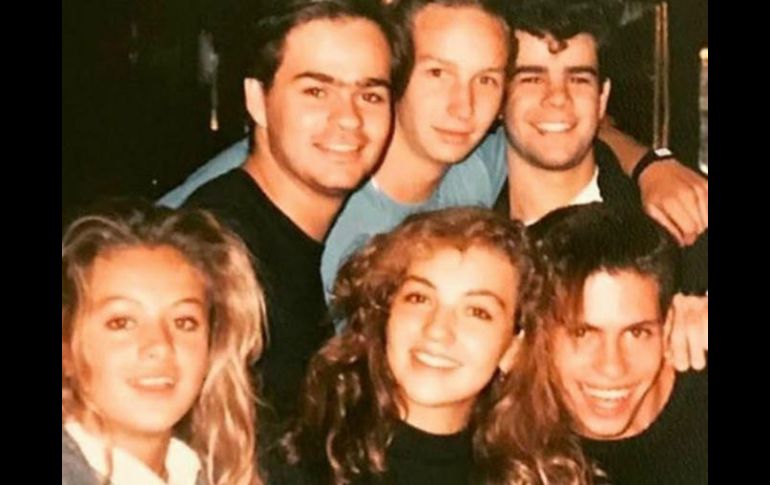 En la imagen aparecen Erick Rubín, Diego Schoening, Eduardo Capetillo, y Thalía. INSTAGRAM / paurubio