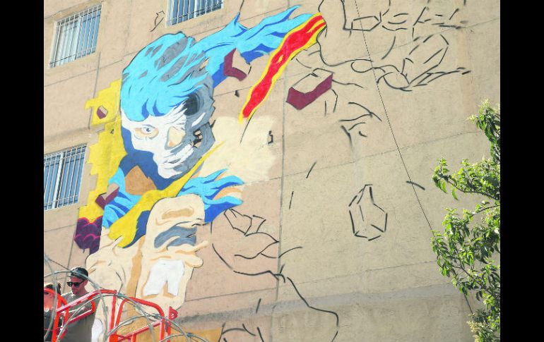 Arte. El mural se encuentra en la calle Pavo, cerca del Ex Convento del Carmen. EL INFORMADOR / M. Vargas