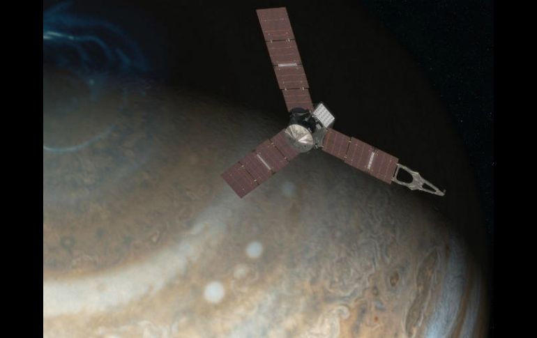 La sonda Juno ha detectado enormes huracanes en los polos de Júpiter. TWITTER / @NASAJuno