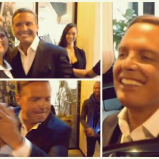 Luis Miguel bromea y convive con fans al salir de restaurante
