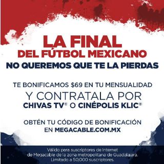 Megacable no dará códigos para final Chivas-Tigres; bonificará a suscriptores