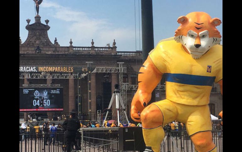 La final del Clausura 2017 será proyectada en la Macroplaza de Monterrey. TWITTER / @solotigres
