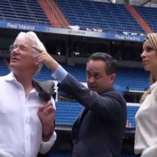 Richard Gere visita el Santiago Bernabéu