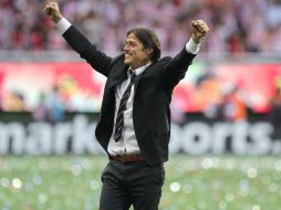 Almeyda celebra después de proclamarse campeón del Clausura 2017 el domingo pasado. SUN / ARCHIVO