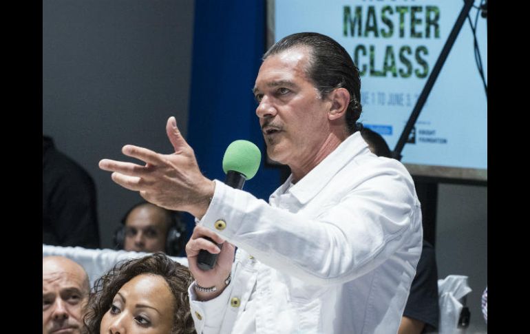 Antonio Banderas impartió la clase magistral 'El desarrollo sostenible es acerca de la gente'. EFE / G. Viera