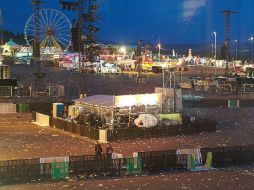 El circuito automovilístico de Nürburgring, donde se celebra el festival, luego de que se efectuara la evacuación. AFP / T. Frey