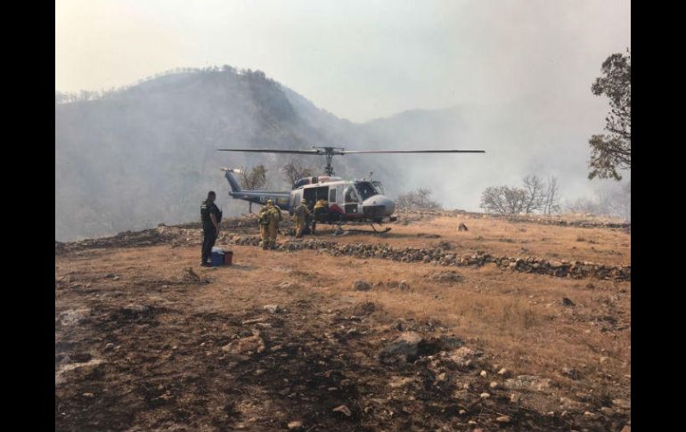 Además laboran el ''Halcón'' y ''Tláloc'', helicópteros que apoyan en el combate de incendios forestales. ESPECIAL /