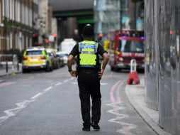 Entre los heridos se encuentra un oficial de policía que fue apuñalado en el incidente. AFP / J. Ratcliffe