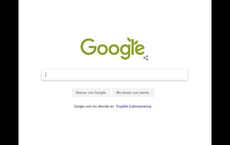 El nombre del buscador está adornado con hojas que crecen hojas sobre sus letras. ESPECIAL /