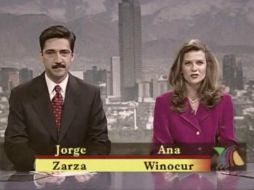 Zarza y Winocur compartieron 25 años al aire como periodistas y conductores en TV Azteca. TWITTER / @IrvingPineda