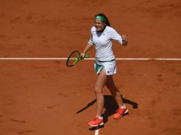 La joven promesa del deporte blanco se medirá en la siguiente ronda a la suiza Timea Bacsinszki, quien venció a Kristina Mladenovic. AFP / G. Boyus