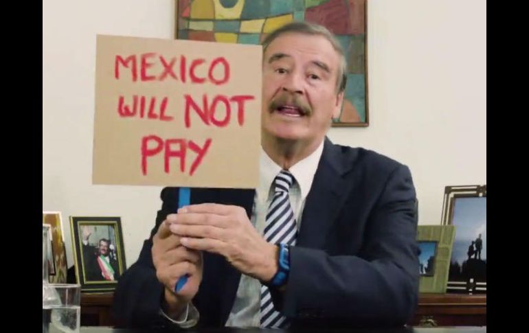 En reiteradas ocasiones, Fox ha declarado que los mexicanos no pagarán por su “ridículo” proyecto. TWITTER / @superdeluxe
