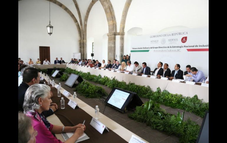 Imagen de la Primera Sesión Ordinaria del Grupo Directivo de la Estrategia Nacional de Inclusión Social. ESPECIAL / Aristóteles Sandoval