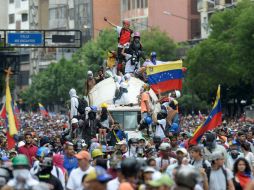 Hoy se vivió una nueva jornada de protestas contra Maduro en Venezuela. AFP / F. Parra