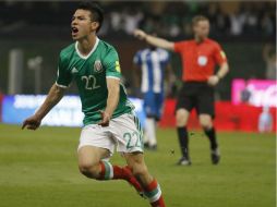 Lozano anotó ayer un gol en el partido en que México se impuso 3-0 a Honduras. AP / E. Verdugo