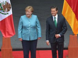 Firmarán diversos documentos de colaboración entre ambas naciones, en el segundo día de la visita oficial de la premier alemana. TWITTER / @gobmx