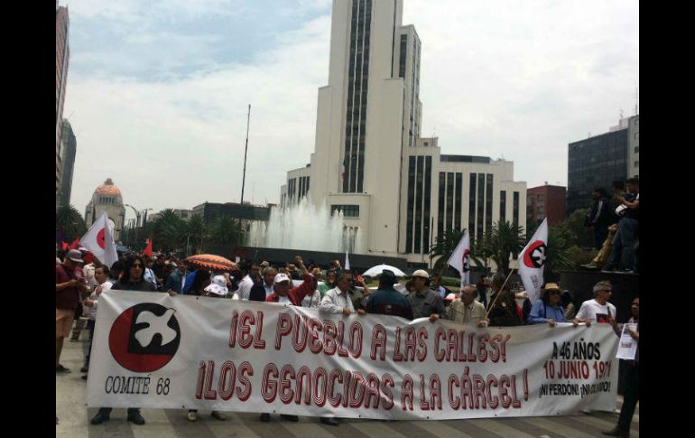 El contingente que recuerda los hechos ocurridos el 10 de junio de 1971. SUN / E. Vega