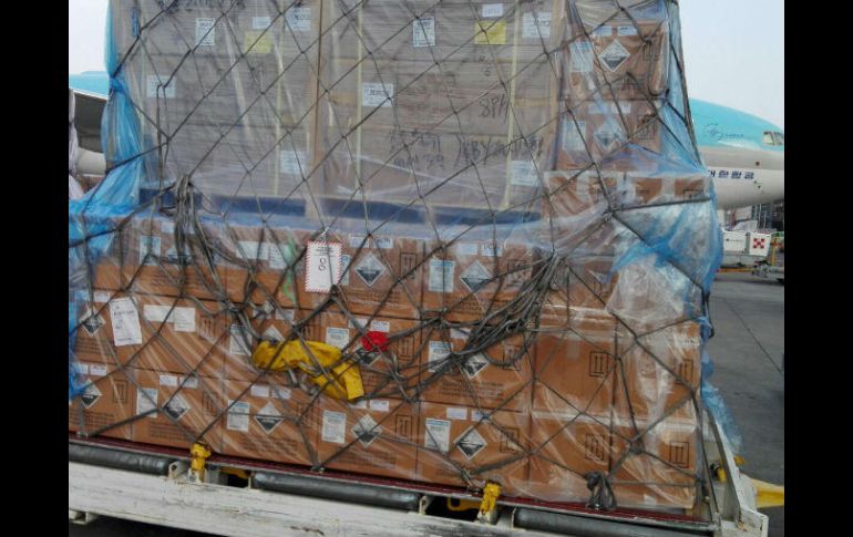 El primer embarque de arándanos a China consta de 420 cajas de kilo y medio. EL INFORMADOR / A. Gallegos