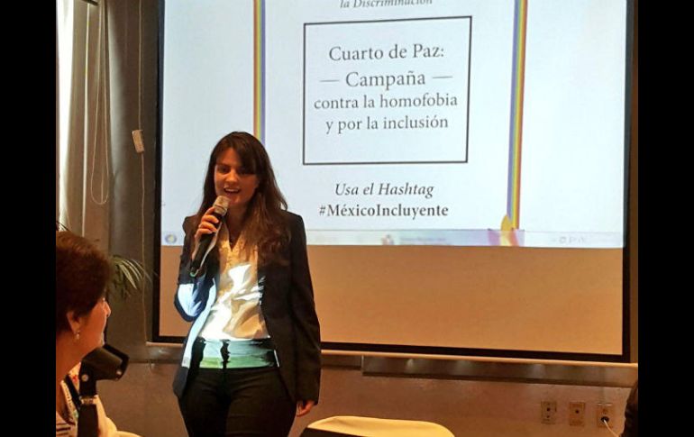 Alexandra Haas dice que con la iniciativa se pretende contrarrestar ideas asociadas a la homosexualidad como patología. TWITTER / @HildaTellezL