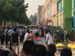 Se desconoce si la explosión de un cilindro de gas en un puesto de comida ocurrió accidental o deliberadamente. AFP /