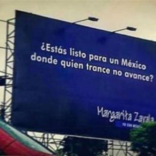 Error ortográfico permanece en espectacular de Margarita Zavala