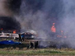 El incendio se registró en la zona urbana de Río Bravo. FACEBOOK / Protección Civil Tamaulipas