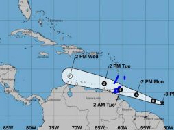 El sistema está a cuatro mil 200 kilómetros al este-sureste de QR y a mil 310 al este-sureste de Las Antillas Menores. TWITTER / @NHC_Atlantic