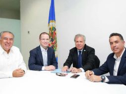 Ricardo Anaya hizo un reconocimiento al trabajo de Almagro y al papel relevante que ha desempeñado la OEA. ESPECIAL / www.pan.org.mx