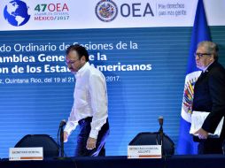 Para Videgaray, los puntos clave son un cronograma para elecciones, un canal humanitario, y términos de la Asamblea Constituyente. AFP / P. Pardo