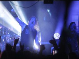 Johan Hegg, lider del grupo marcó el tenor de la noche. EL INFORMADOR / H. Navarro