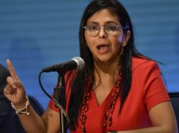 ‘Nunca volveremos a una organización que se utiliza como instrumento para sumisión y para opacar’’, expresó la canciller venezolana. AFP / P. Pardo