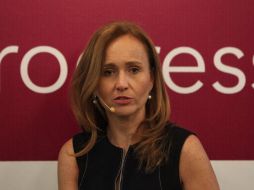 Valeria Moy, directora de México ¿Cómo vamos?, durante la presentación del Índice de Progreso Social 2017. EFE / S. Gutiérrez