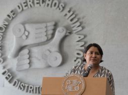 La titular de la CDH capitalina, Perla Gómez Gallardo, informó que otra de las violaciones fue la fuga de información. SUN / G. Espinosa