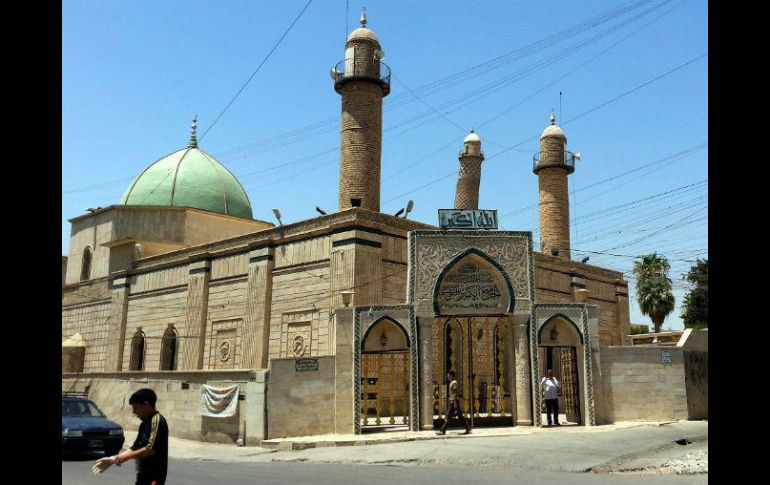El mayor icono del casco antiguo de Mosul era la mezquita de Al Nuri y su minarete, conocido desde la Edad Media como 'Al Hadba'. EFE / STR