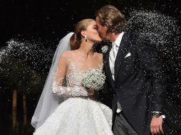 Victoria Swarovski vistió uno de los vestidos de boda más caros del mundo. TWITTER / @swarovskimexico