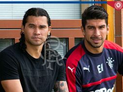 Caixinha afirma que ayudará personalmente a Peña (I) en la transición al futbol escocés. TWITTER / @RangersFC