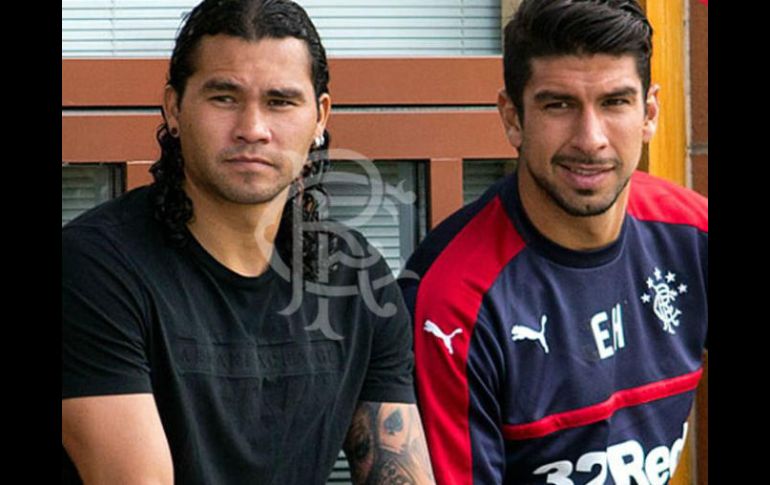 ''Lalo'' Herrera y ''Gullit'' Peña fueron presentados esta semana como jugadores a petición del técnico Pedro Caixinha. TWITTER / @RangersFC