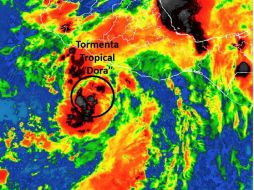 El meteoro tenía vientos máximos sostenidos de 65 kilómetros por hora y se mueve paralelo a la costa. TWITTER / @LUISFELIPE_P