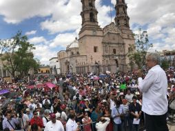 López Obrador firmó en Aguascalientes el Acuerdo Político de Unidad por la Prosperidad del Pueblo y el Renacimiento de México. ESPECIAL / lopezobrador.org.mx