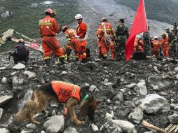 Un equipo formado por unos tres mil rescatistas trabaja en la zona en busca de supervivientes. AP / N. Han Guan