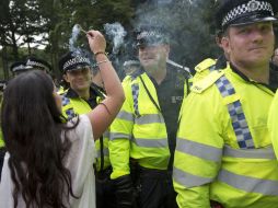 La Policía Metropolitana de Londres (Met) dijo que durante la protesta no hubo 'daños significativos a la propiedad'. AFP / ARCHIVO