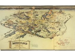 El mapa de Disneylandia se vendió en 708 mil dólares. EFE / Van Eaton Galleries