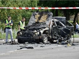 El coche quedó completamente destruido y algunos de sus fragmentos fueron hallados en un radio de más de cien metros. AFP / S. Supinsky