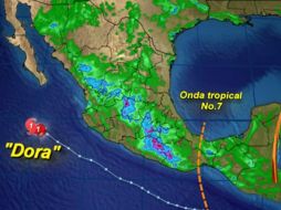 Este martes, el Servicio Meteorológico Estatal reporta nublados en la mayor parte del estado por los remanentes de ''Dora''. YOUTUBE / smnmexico