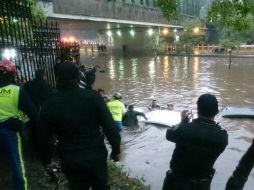 Se prevé entre una y dos horas el desahogo del agua. TWITTER / @SSP_CDMX