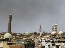 El pasado día 21 el EI puso explosivos en la mezquita de Al Nuri y su conocido minarete inclinado ante la cercanía de las tropas. AFP / A. Al-Rubaye