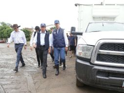 El gobernador de Guanajuato, Miguel Márquez Márquez recorrió la zona afectada. TWITTER / @miguelmarquezm