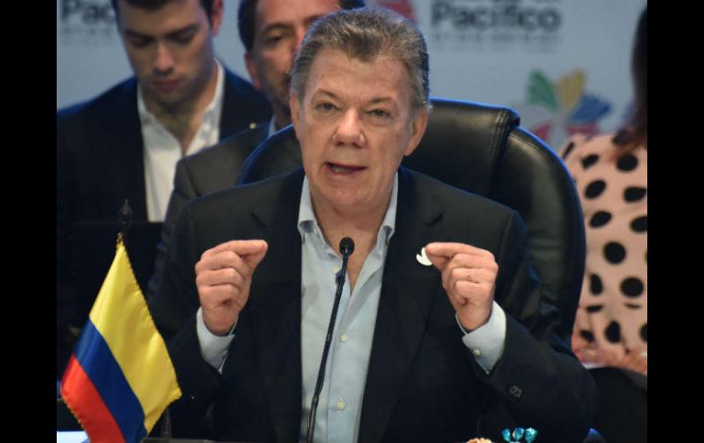 Juan Manuel Santos asumirá la presidencia pro témpore de la Alianza del Pacífico. EFE / E. Guzmán