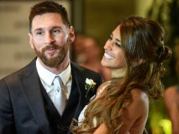 Messi y Roccuzzo se conocen desde niños y son padres de dos hijos. AFP / E. Abramovich