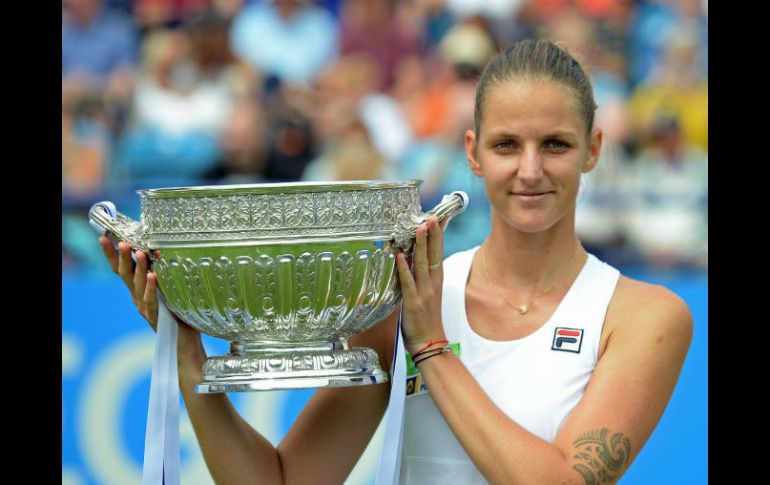 Pliskova obtuvo 10 saques directos en su cuenta, para ganar el noveno título de su carrera y el tercero de este año. EFE / G. Penny